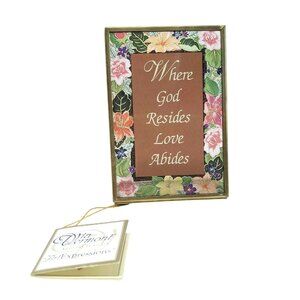 Where God Resides Love Abides - Via Vermont Glass Religious Plaque Decor